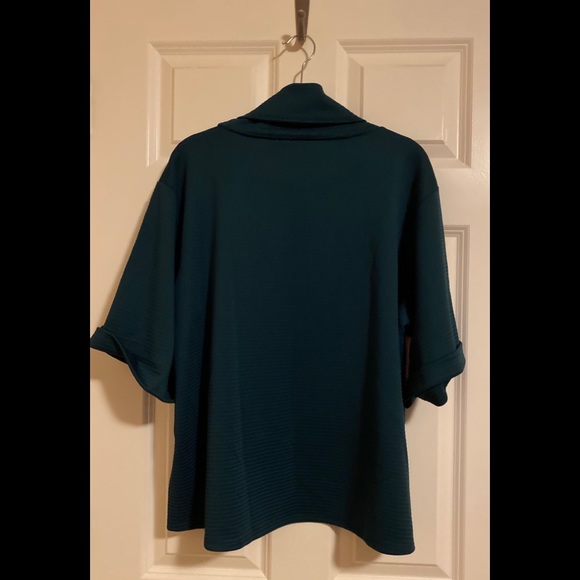 DG2 by Diane Gilman Teal Short Sleeve Top - Picture 8 of 8